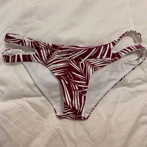 burgundy side strappy bottoms